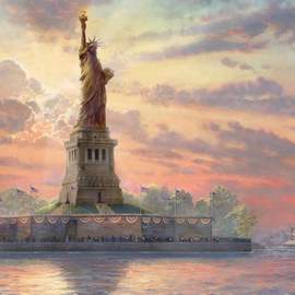 Puzzle 1000 Statue of Liberty in the twilight, Svítí ve tmě